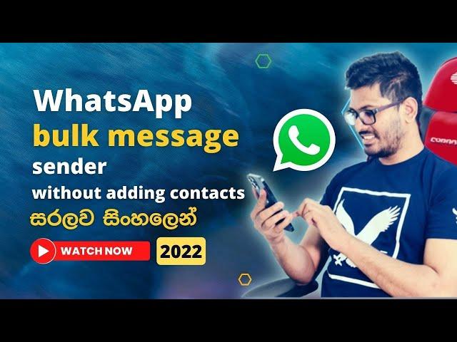 How to send bulk WhatsApp messages without save contacts  - Explained in Sinhala