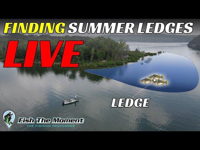 2 Hours of Summer Ledge Fishing For Offshore Bass | Side Imaging, Down Imaging, Livescope, Mapping