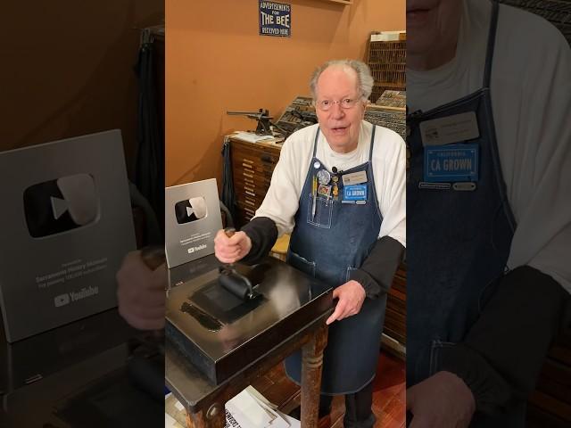 Howard letterpress prints the news for our latest YouTube milestone.