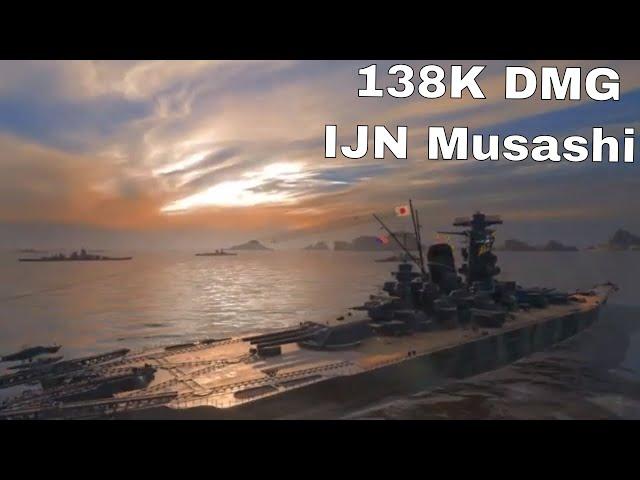 Mighty Musashi hits like a truck on Trap #World_of_Warships #Musashi