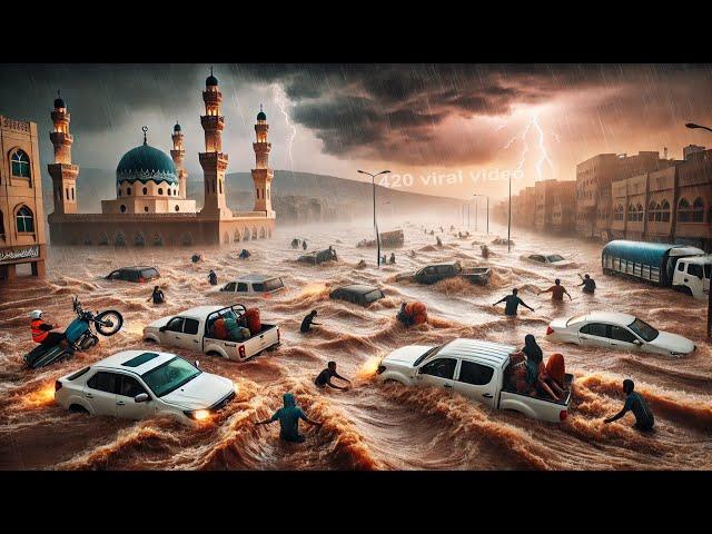 Extreme  flood in Middle East।। 420 viral video Saudi Arabia Flood