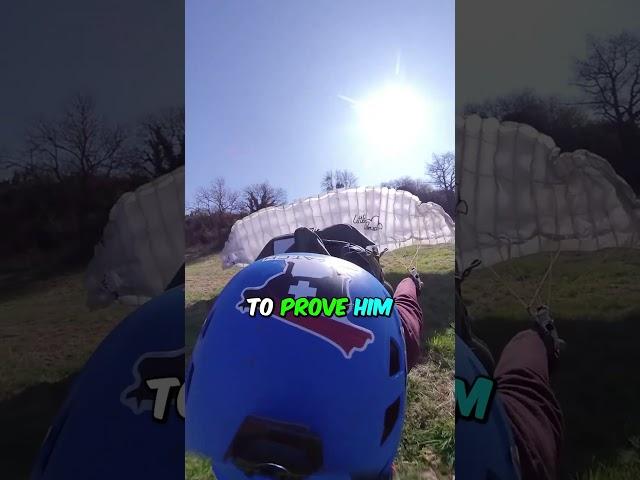 This Guy took a risk by Paragliding in low wind conditions  (@anthonydanjean)