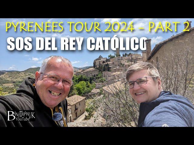 Pyrenees & Paradors 2024 Sos del Rey Catolico we ride towards the mountains. In High def 4K