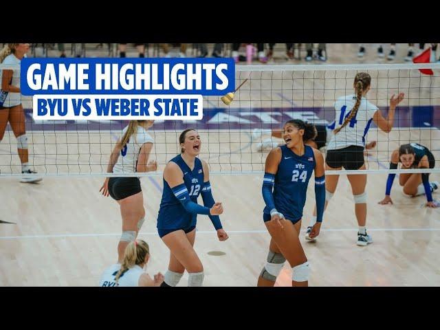 BYU Women's Volleyball vs Weber State | Full Game Highlights (2024)