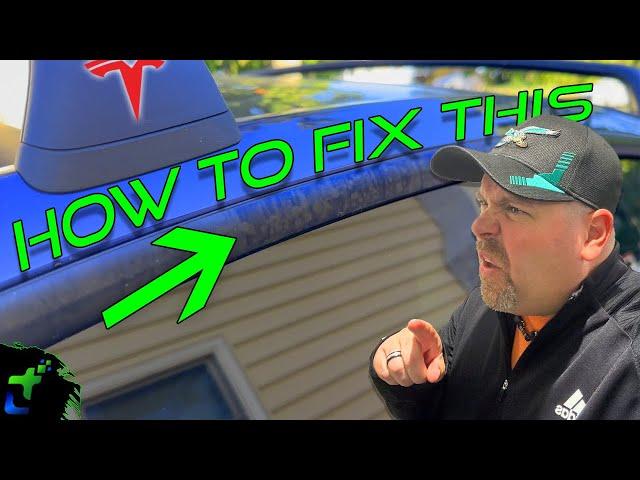 How To Fix Tesla Window Trim | Rainbow, discoloration issues on exterior trim of Tesla Model S/3/X/Y