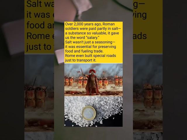 Why Roman Soldiers Were Paid in Salt (The Shocking Truth Behind 'Salary') 