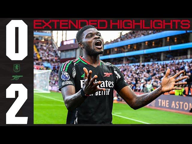 EXTENDED HIGHLIGHTS | Aston Villa vs Arsenal (0-2) | Trossard & Partey score in away victory