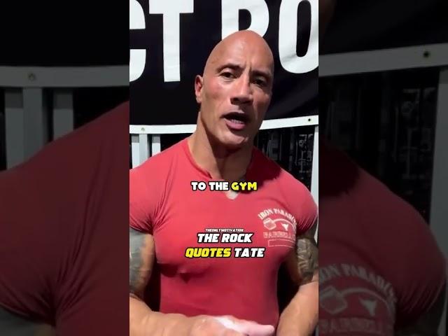 The Rock DIRECTLY quotes Andrew Tate