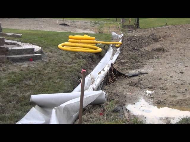 Michigan French Drain - Oakland County, Macomb County - Sherwood Landscape Construction