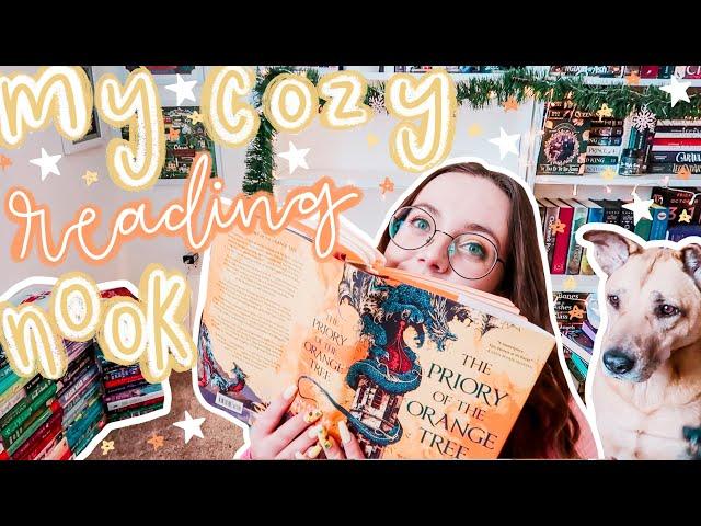 let's set up my bookshelves + create a cozy reading nook | BOOKSHELF SET UP & ORGANIZATION ft. Dreo