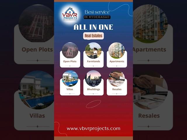 VBVR Projects for All in One Real Estate Services in Hyderabad #shorts #ytshorts #youtubeshorts
