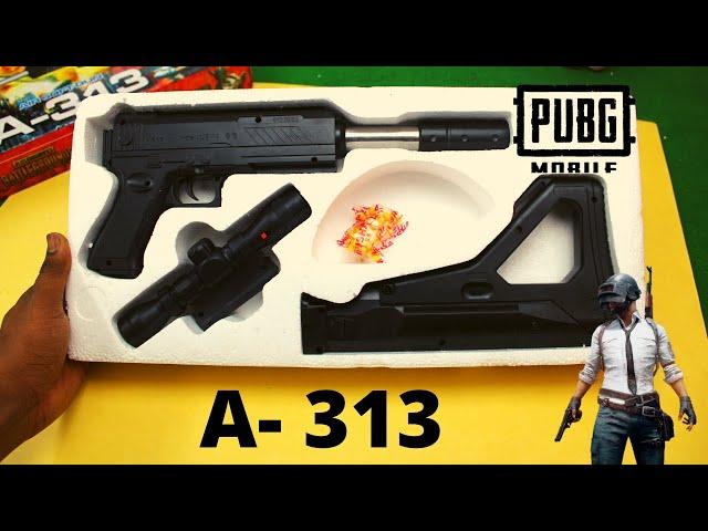 PUBG TOY  gun A313 | PUBG TOYS | unboxing and review  | air soft gun with laser light