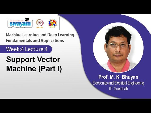 Lec 19: Support Vector Machine (Part I)