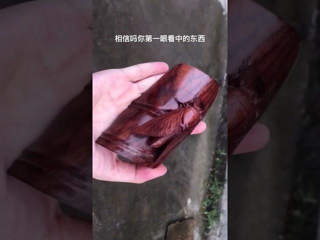 海南黄花梨老料·一鸣惊人（镇尺） 栩栩如生、油性十足、雅致大方～喜欢黄花梨文玩名贵木的朋友加微信:47092885