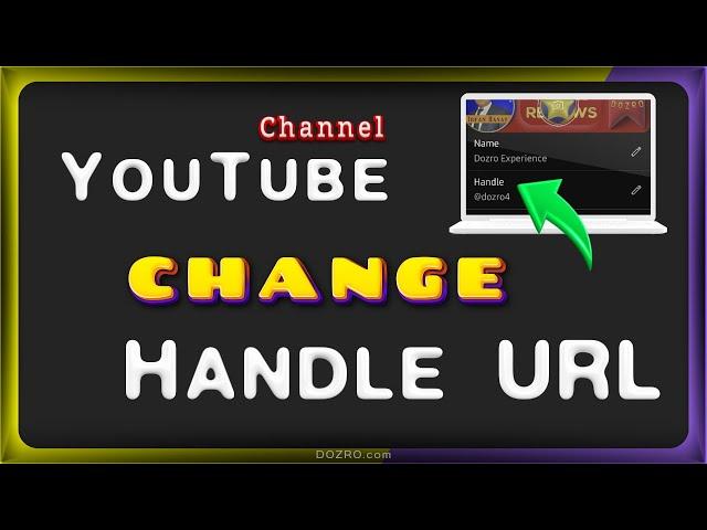 How to change username or handle URL of your YouTube channel on computer