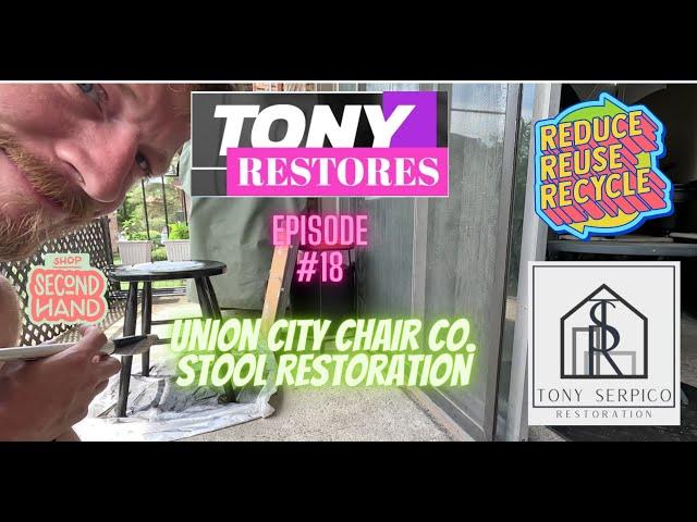 Union City Chair Co Stool Restoration! Modified for potted plant stand. Tony Restores #18 #painting