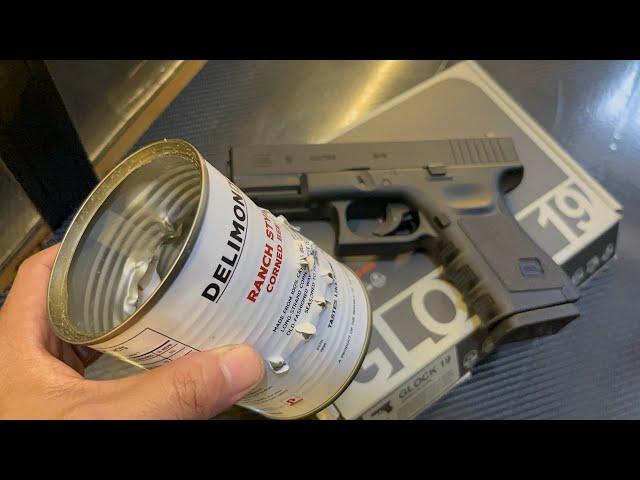 Butas ang Makapal na Lata Airgun Glock 19 Gen 3 Non- Blowback quick review and testing