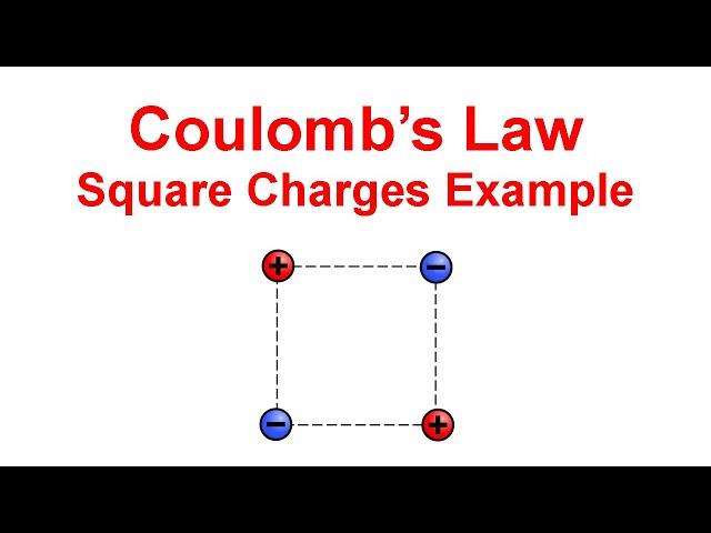 Coulomb's Law - Square of Charges Example