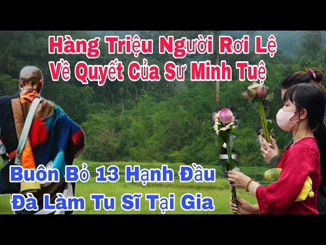 Hàng Triệu Người Rơi Nước Mắt Khi Nghe Tin Sư Minh Tuệ Buôn Bỏ Tu Tập Theo 13 Hạnh Đầu Đà