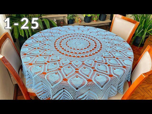 Crochet tablecloth Carousel 1-25