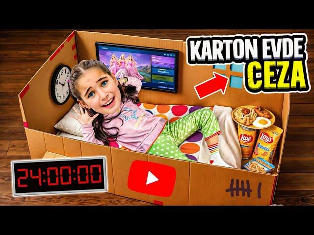 ELİF SİNEM KARTON EVDE 24 SAAT ‼️ ANNEM CEZA VERDİ KARTON EVDE YAŞADIM !!