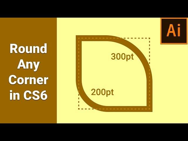 How to Easily Round Corner in Illustrator CS6 or Earlier versions