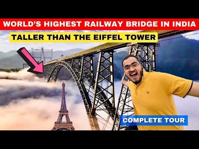 Chenab Bridge Live Vlog World’s Highest Railway Bridge in India Drone Views | USBRL Update Latest