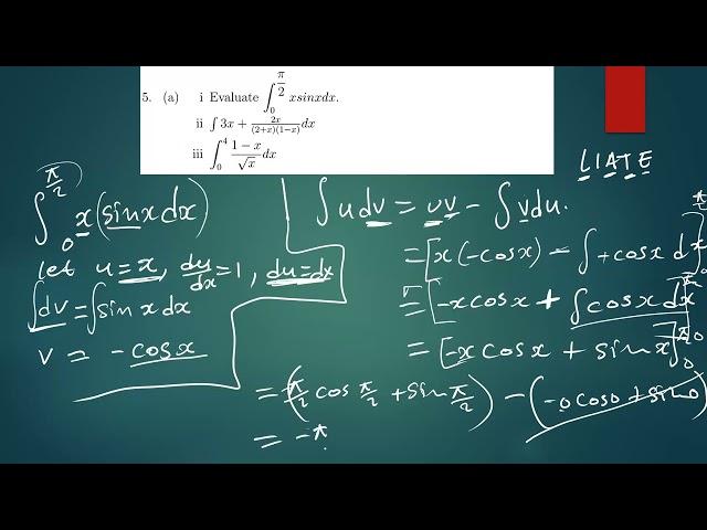 integration by parts and by partial fractions