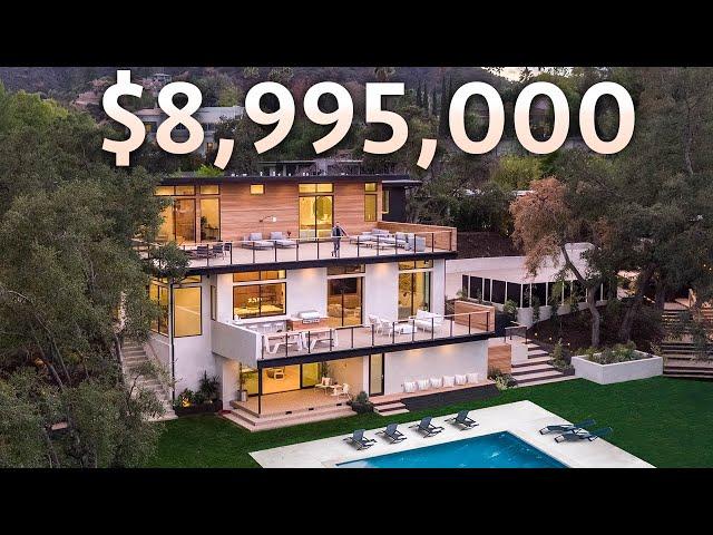 Touring a $8,995,000 Los Angeles Modern Home with a Really COOL Guest House!