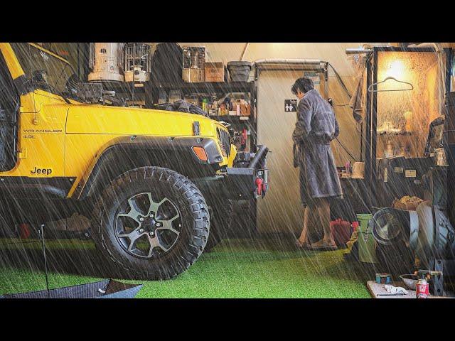 Crazy Camper's garage life  In door camping of 650,000 YouTuber