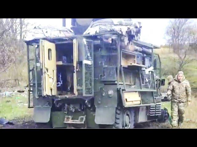 Evacuation of Ukrainian MRAP Cougar-H by Russian army, Kursk region