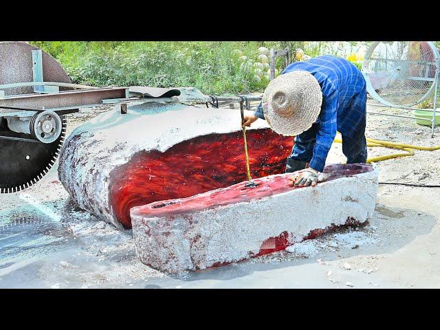 Amazing Process of Cutting Gigantic Volcanic Glass to Make Crystal Balls