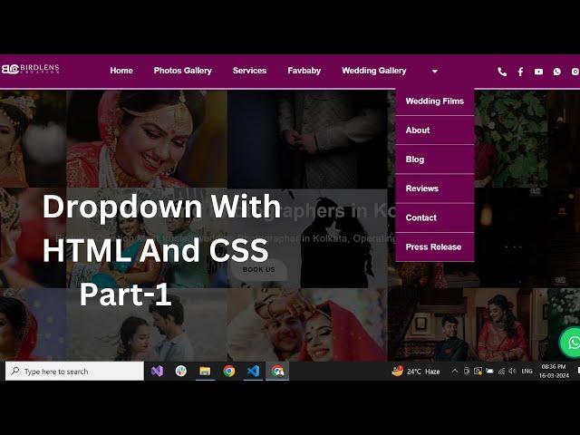 How to make dropdown list with HTML and CSS Only - PART 1