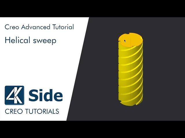 Creo Advanced tutorial: Helical sweep