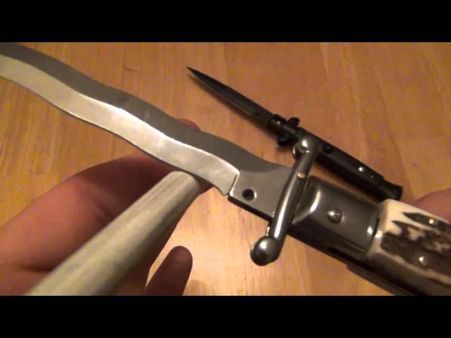 Knife Review :  Frank B Italian Stiletto (11" Kris/Stag Lockback)