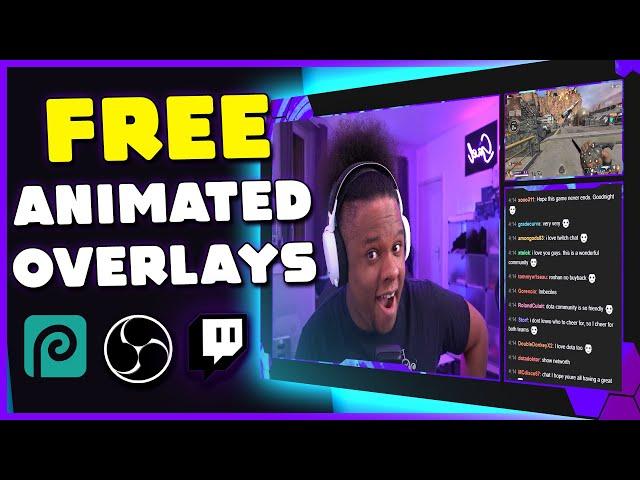 How to Make FREE Animated Overlays for Twitch Youtube OBS streaming