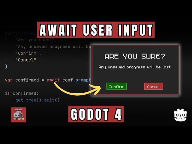 User Input Prompt in Godot 4 - Await User Input