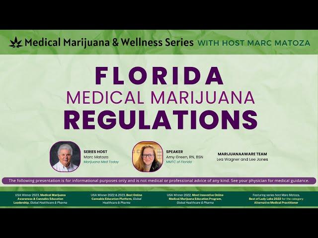 Florida OMMU Medical Marijuana Regulations - August, 2023