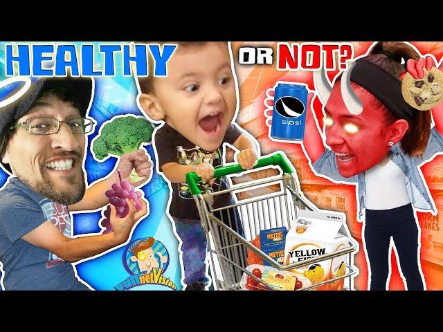 SHAWN GOES GROCERY SHOPPING!  Healthy or Not Vision (FUNnel Fam Vlog)