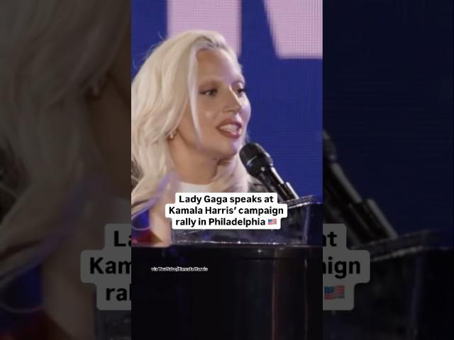 Lady Gaga Speaks At A Kamala Harris Rally In Philadelphia, Pennsylvania | Billboard #Shorts