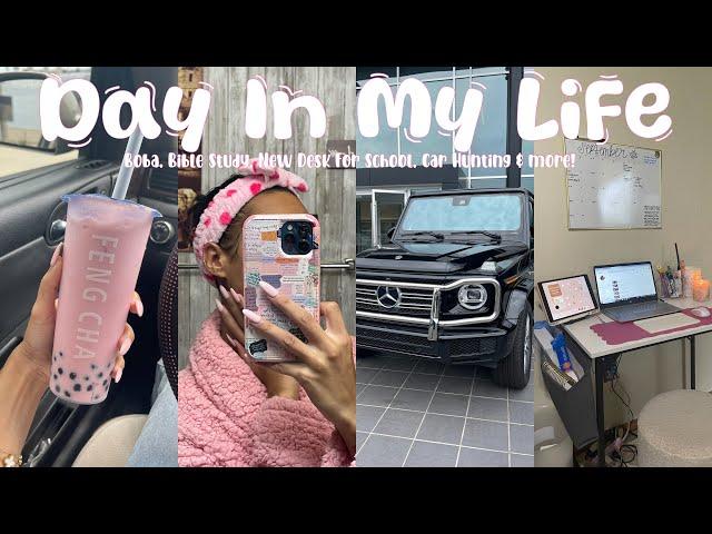 DAILY VLOG: BOBA RUN, CAR HUNTING, NEW DESK FOR SCHOOL, BIBLE STUDY, PACKAGING ORDERS & MORE!