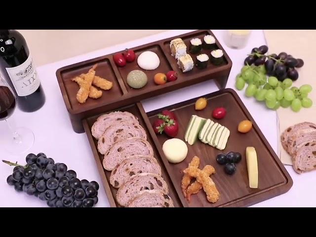 Shanik Premium Quality Cheese Board - 3 Steps Acacia Charcuterie Board