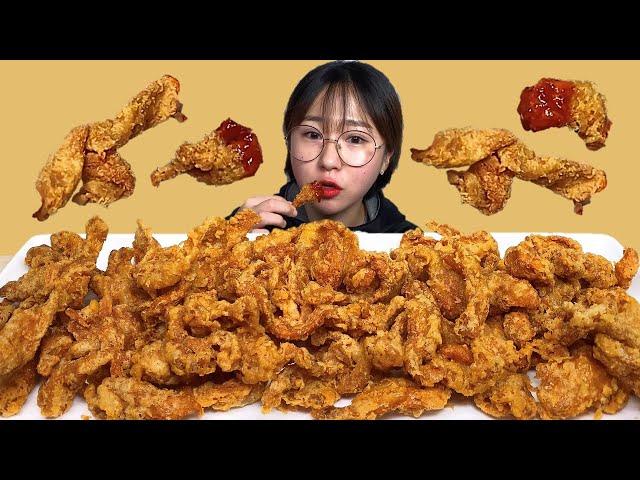 1.2kg Chicken Shell Fries Eating Show. Mukbang