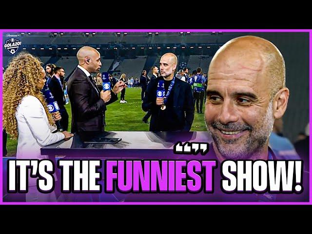 Pep Guardiola is a fan of Kate Abdo's intros & chats UCL win with Henry!  | CBS Sports Golazo