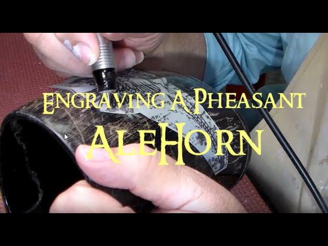 Hand Engraving a Horn Tankard - AleHorn