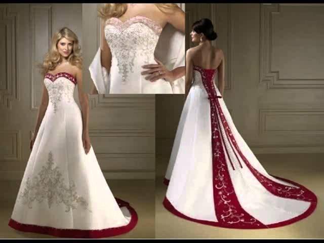 Red & White Wedding Dress - The Color Red