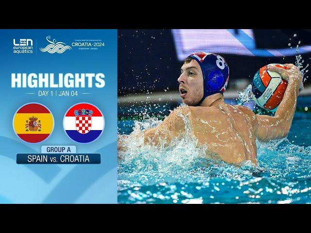 Spain vs. Croatia Highlights | Group A | European Water Polo Championships 2024