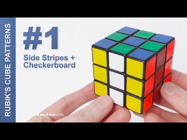 How to make Rubik's Cube Patterns #1: Side Stripes + Checkerboard