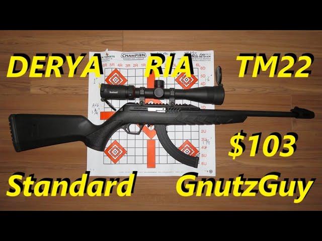 My cheapest rifle. TM22 DERYA RIA Standard Review & Range.