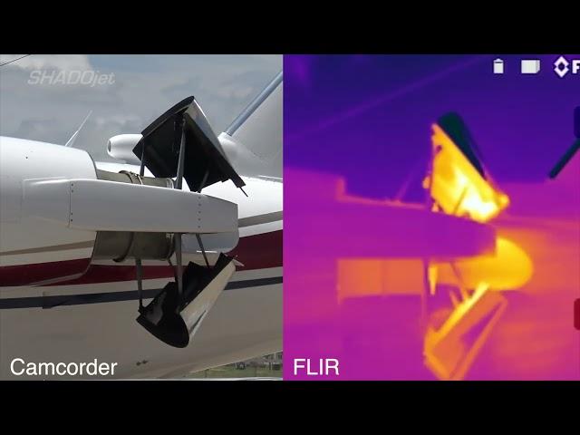 Thrust reverser tests with FLIR video